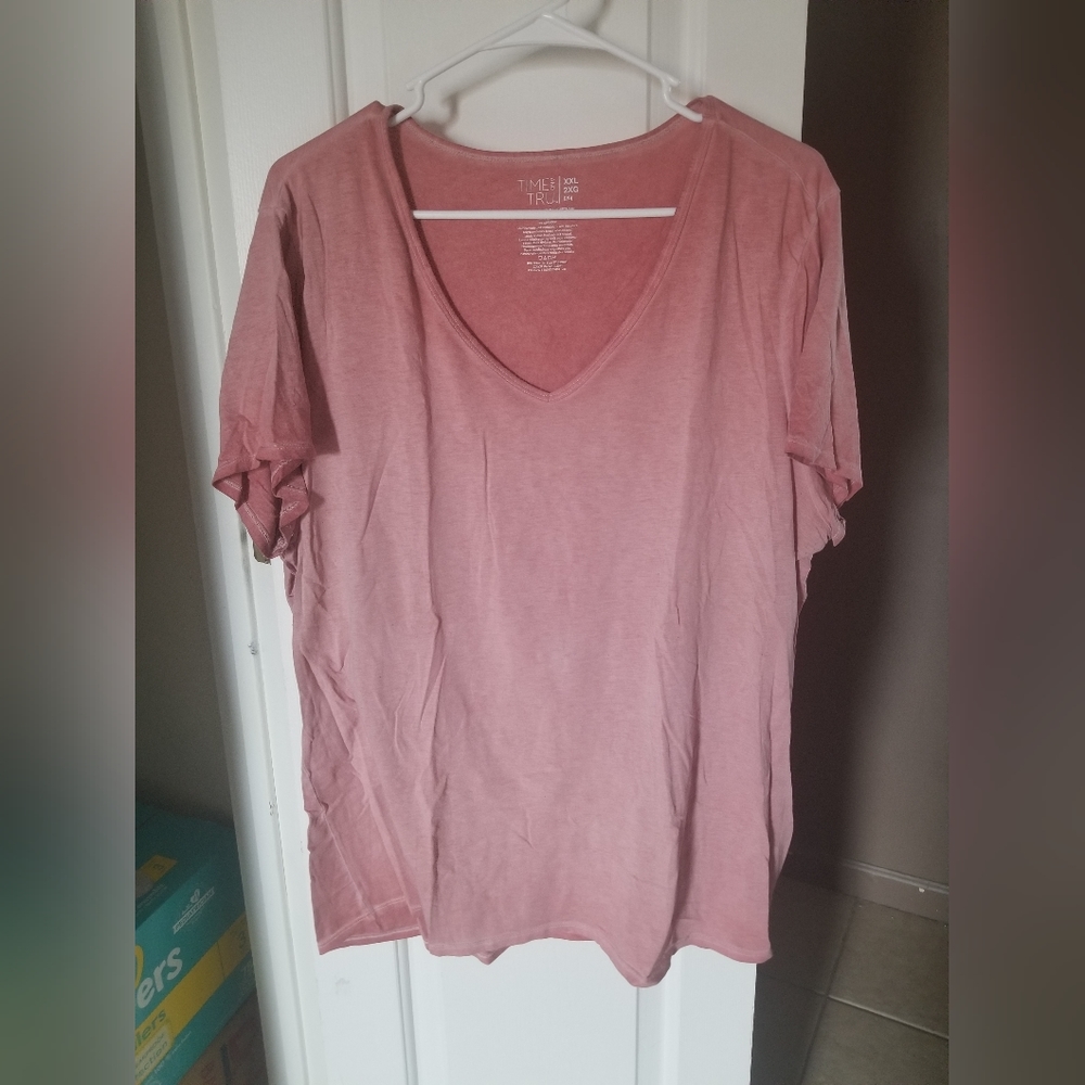 Time and tru light pink shirt